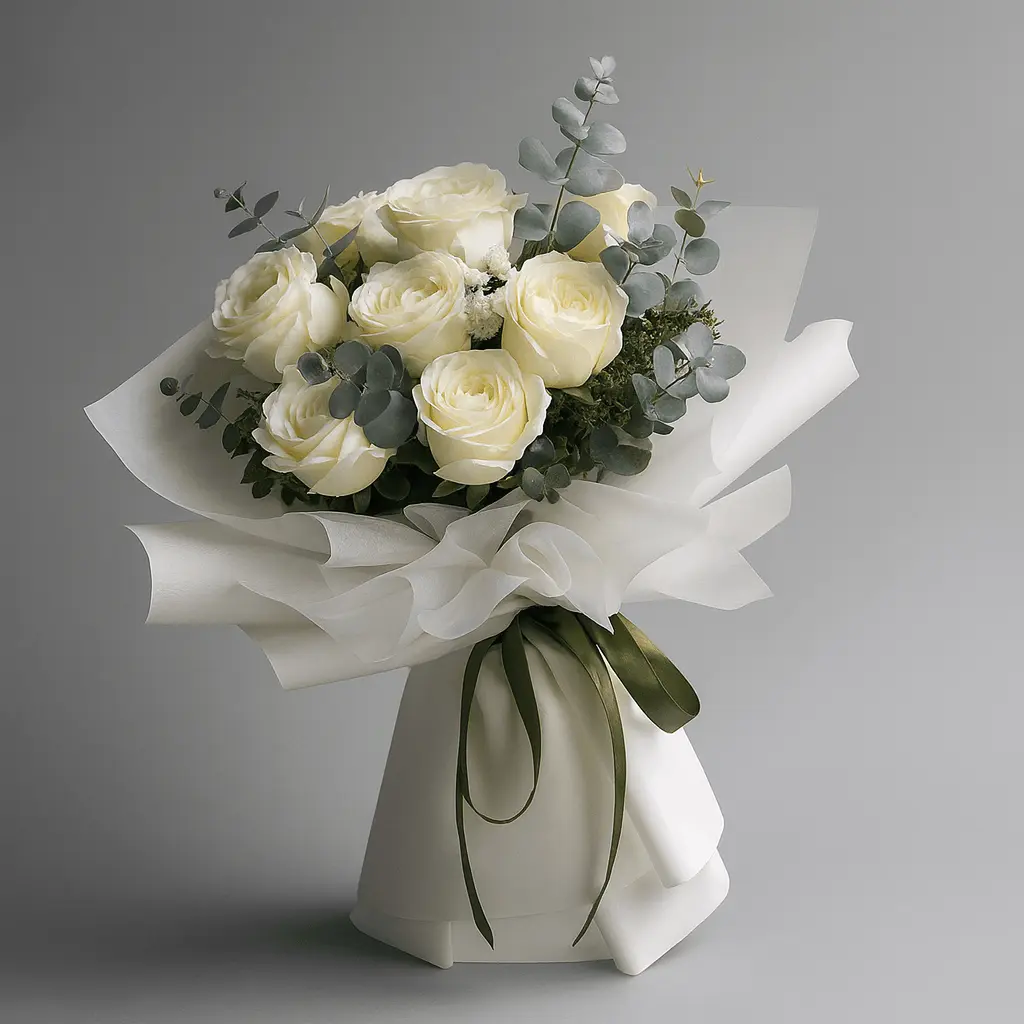 Classic white roses
